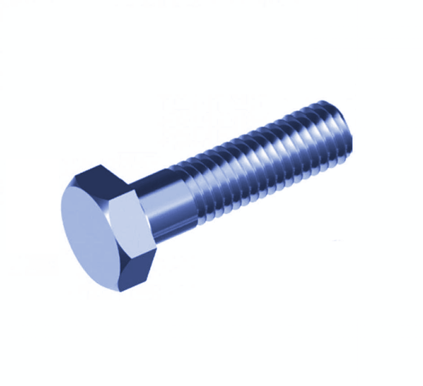 Hexagon Bolts with Shaft M10 x 200 mm Including Locking Nuts and