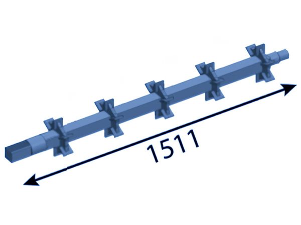 1511 mm Driven axle for conveyor belt for Heizohack ®