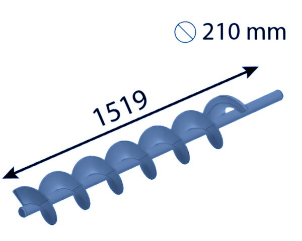 1519x210 mm Spiral shaft for Heizohack ®