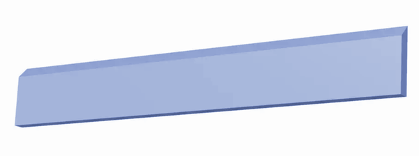 153x22x4,05 mm granulator blade for CMB - QTE 2