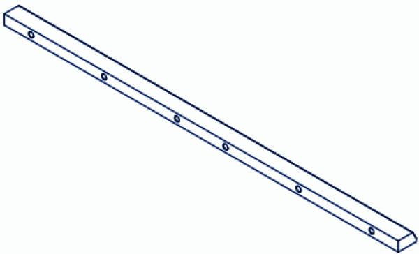 1620x75x40 mm clamping bar for Mewa