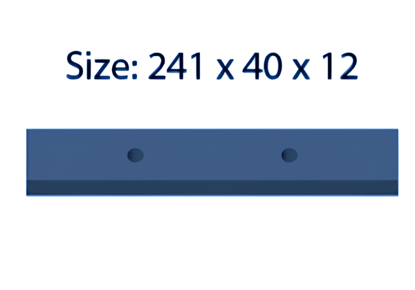 241x40x12 mm Free space plate with 2 holes for Eschlböck ®