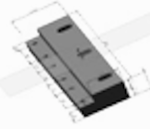 350x155x70 mm Blade support plate for Weima CE