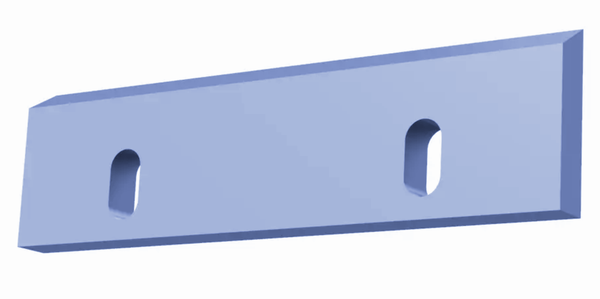 395x118x25 mm granulator blade for CMB - MS68