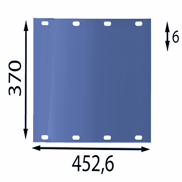 453x370x6  Wear-out metal sheet for blower tube for Doppstadt ®