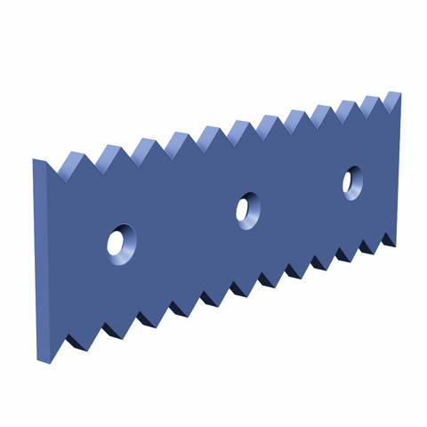 480x160x15 mm lateral  Counter knife for Weima ® WL 12