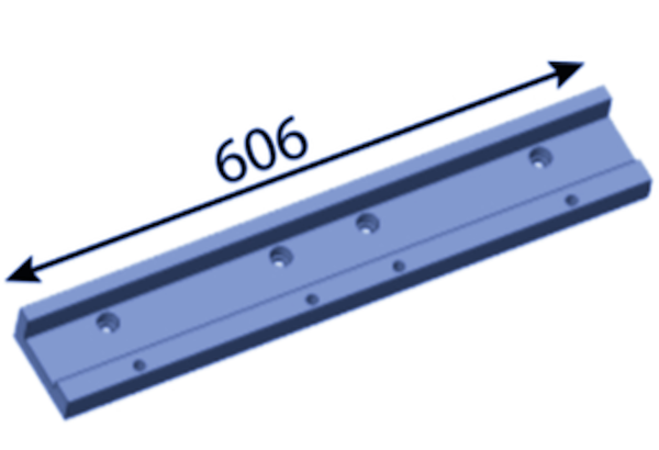 606 mm Base plate for upper counterknife for Kesla ®