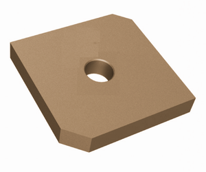 60x60x10 mm Support plate for 60x60 cutter for Vecoplan hexagon