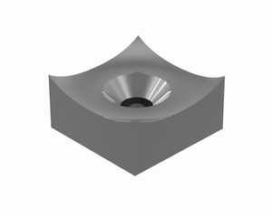 60x60x30 mm Cutting crown V form hole for Vecoplan  CE