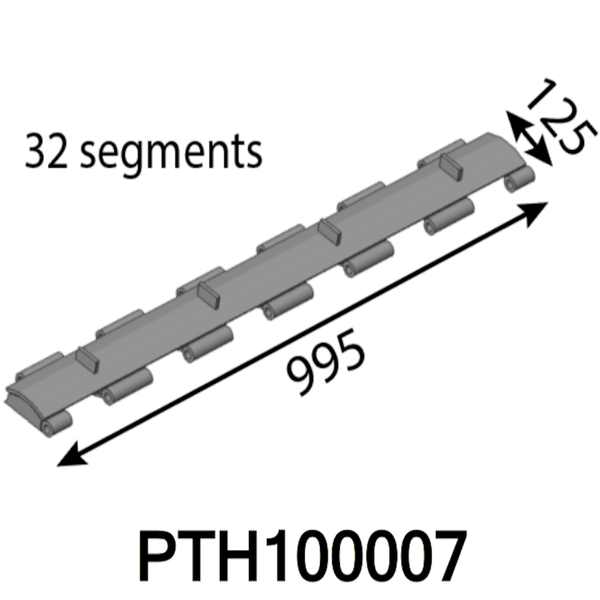 995x12,5 mm Conveyor belt for Pezzolato ® 32 segments