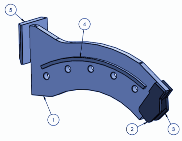 Screen segment outer/clamped for Vecoplan VVZ