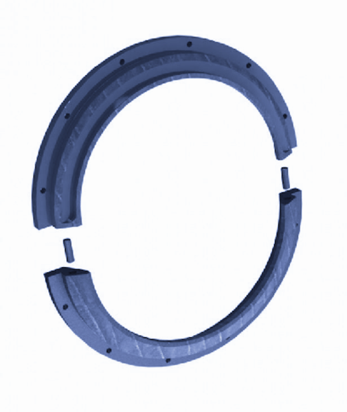 Wear split ring (1up & 1down side) for Eldan HR 162T